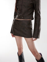 Brown PU Leather Jacket & Mini Skirt Set - COPPING THREADS - CT Select